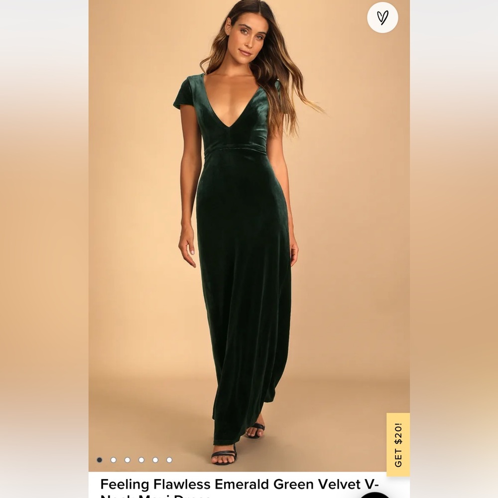 lulus emerald green velvet maxi dress